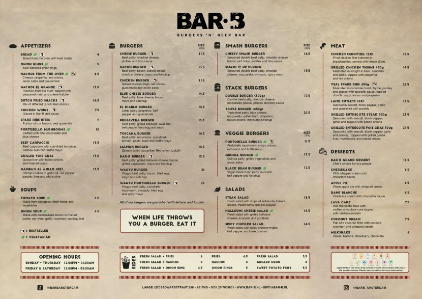 Menu – Bar-B Burgerbar Amsterdam